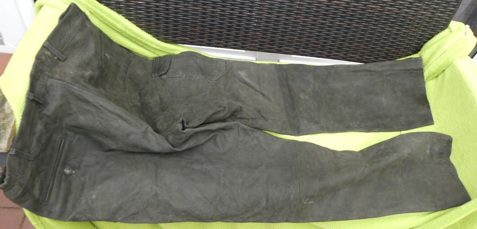 Old leather jeans hunting leather pants leather pants hunter leather pants No. 84