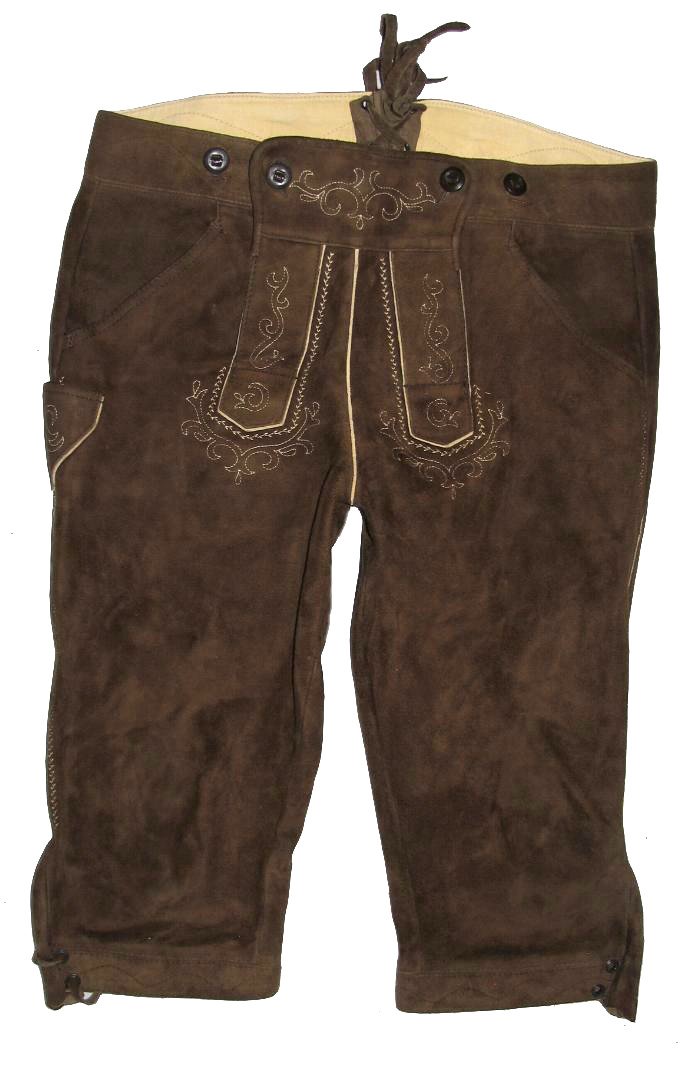 KARL KLÜBER – Traditional Costume Kniebund- Leather Pants/Costume IN Brown About