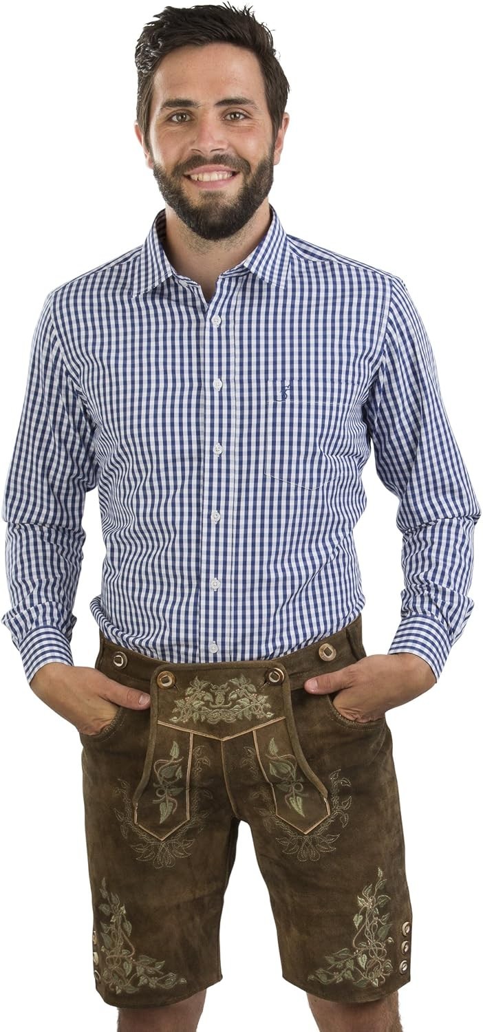 Authentic Bavarian Suede Lederhosen with Suspenders – Perfect for Oktoberfest