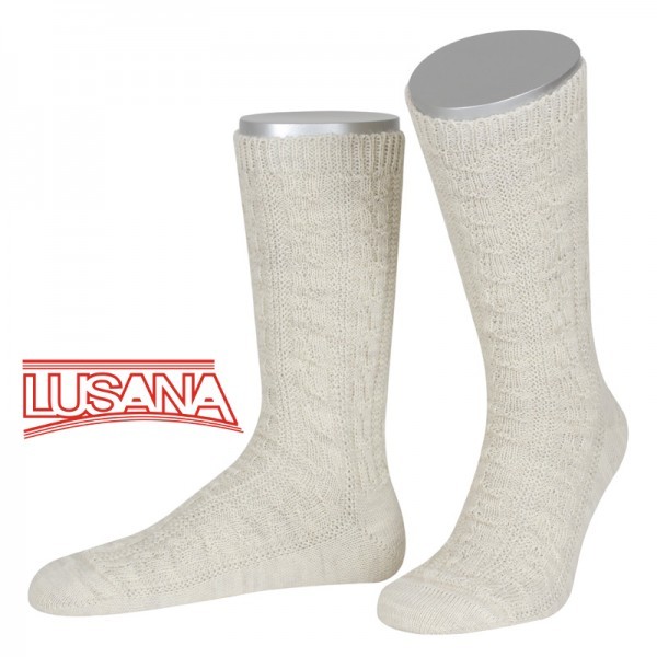 Lusana German Bavarian European Sportstutzen Knit Wool Socks for Lederhosen