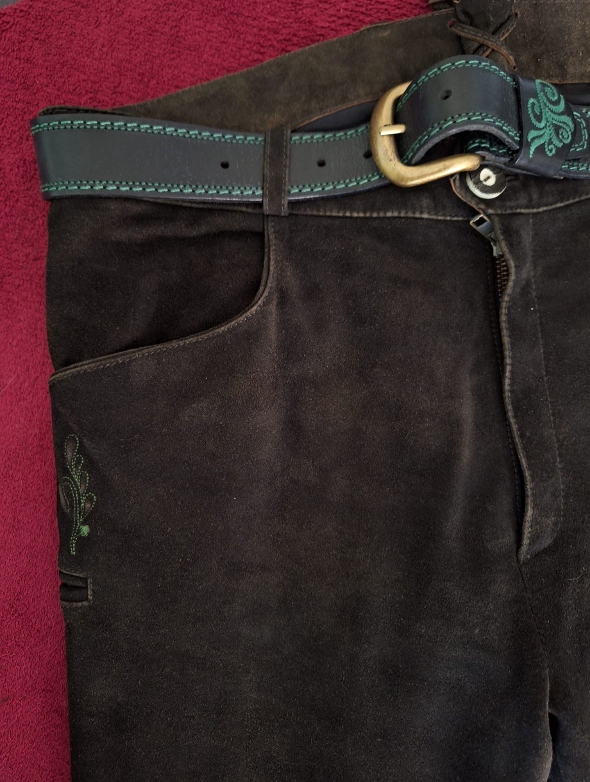 Vintage Lederhosen Soft Antique Goats Leather German Leather Volksfest Oktoberfest Patina