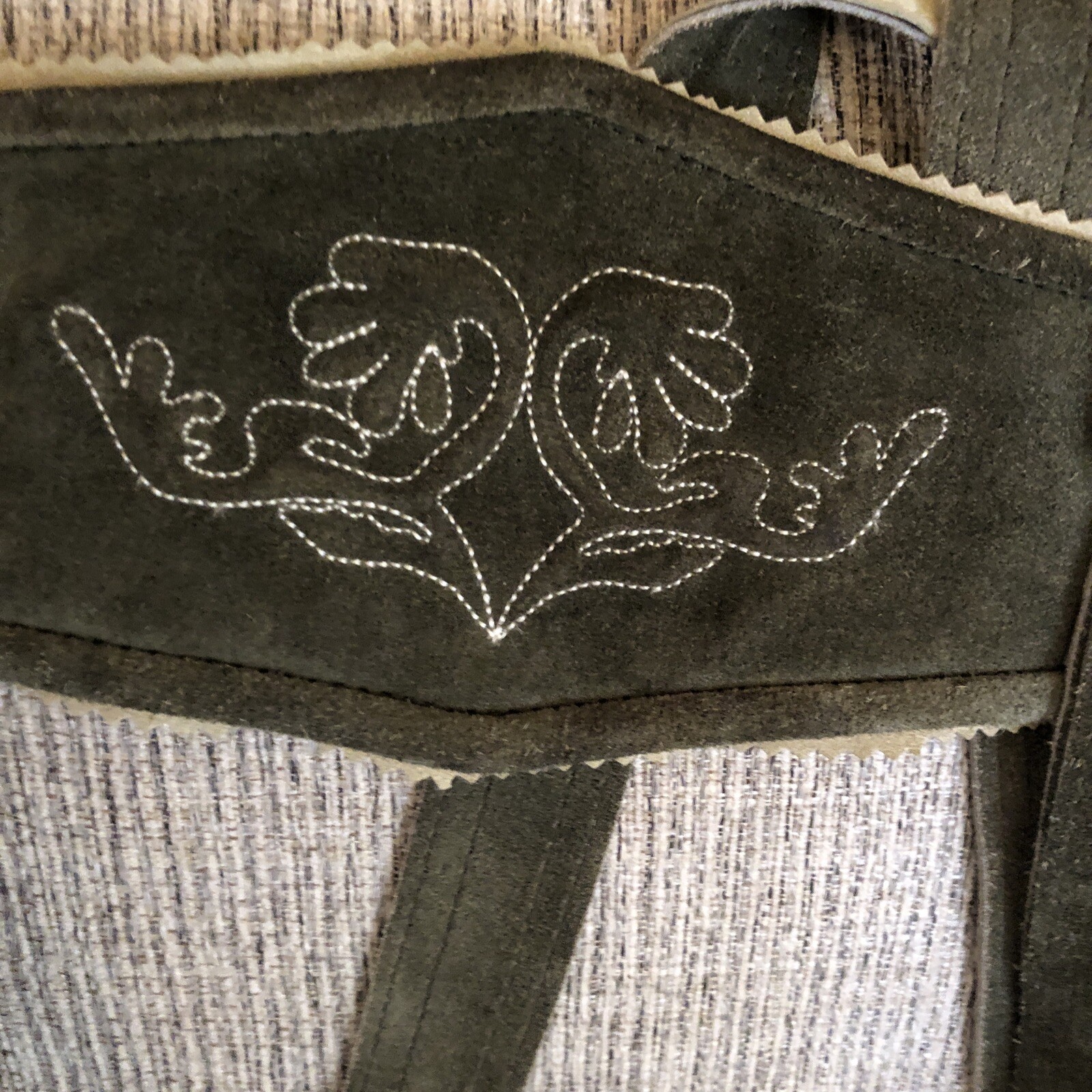 Echoes Order Futter Real Leather With Lining Size 44 With Pockets With Embrodry