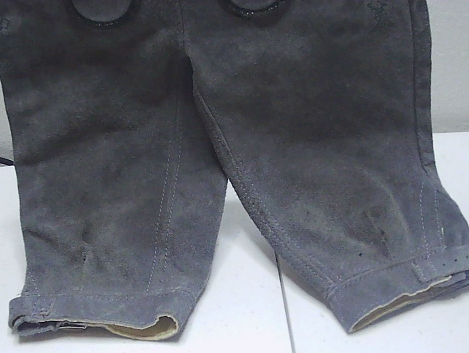 Lederhosen Vintage German Octoberfest Suede Leather Overall Button Shorts 65cm
