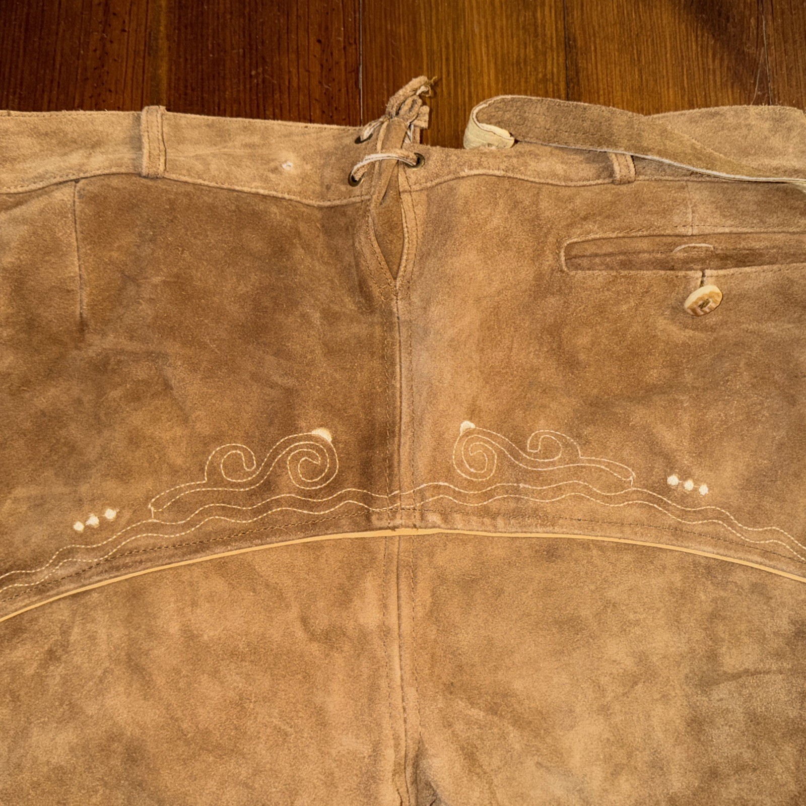 Edelnice Trachtenmode Size 72 Brown Suede Leather Lederhosen Bavarian Shorts