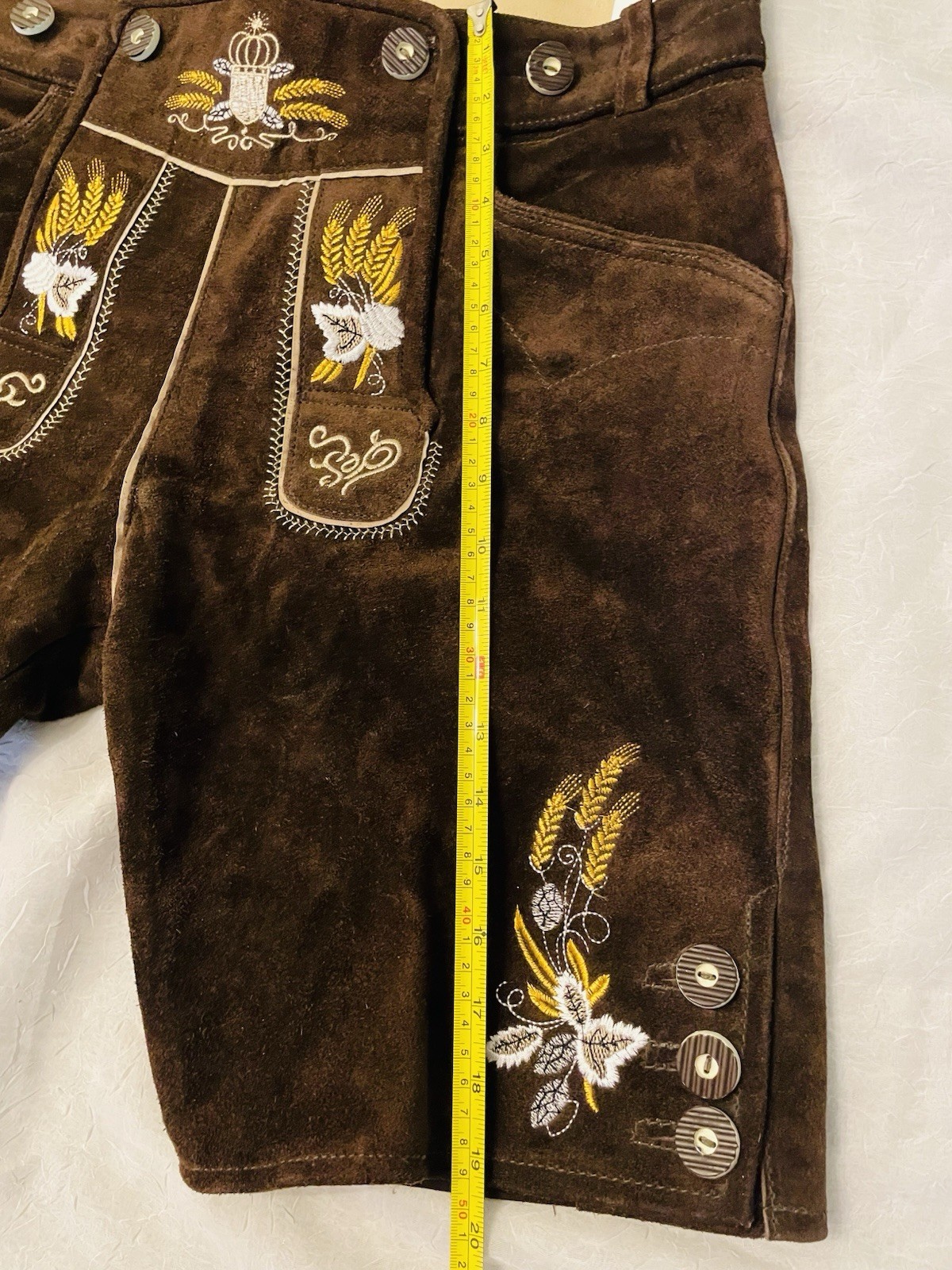 Oktoberfest Lederhosen – Authentic Bavarian Lederhosen-Suede Leather US 36 EU 52