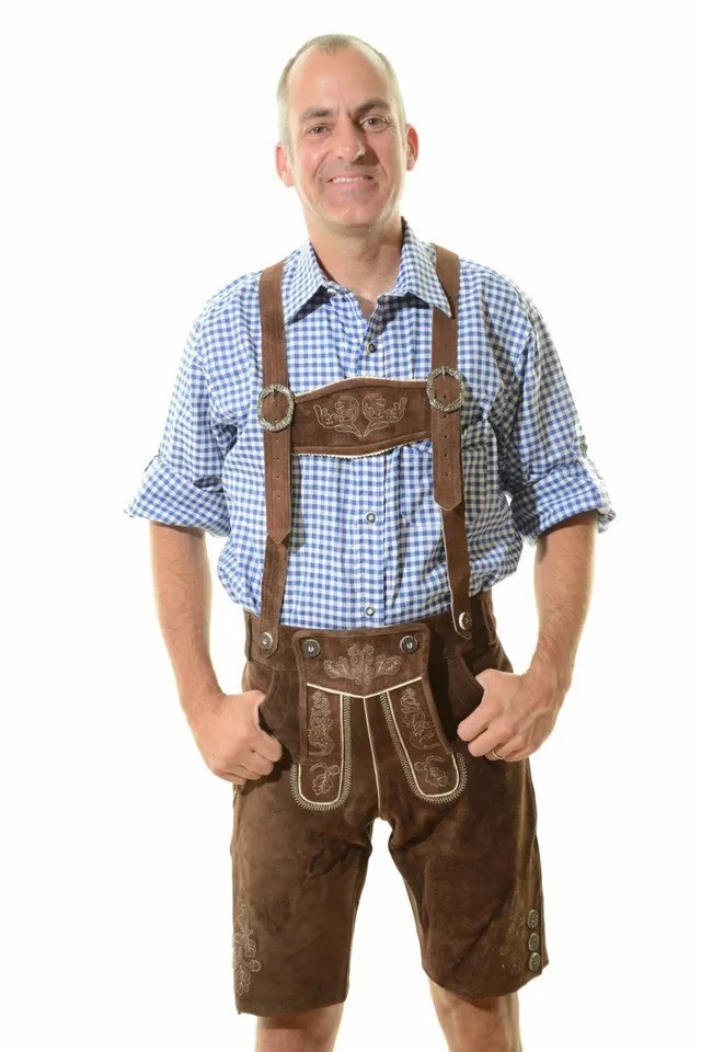 Traditional Bavarian Oktoberfest Lederhosen Antique Leather Tracht Shorts