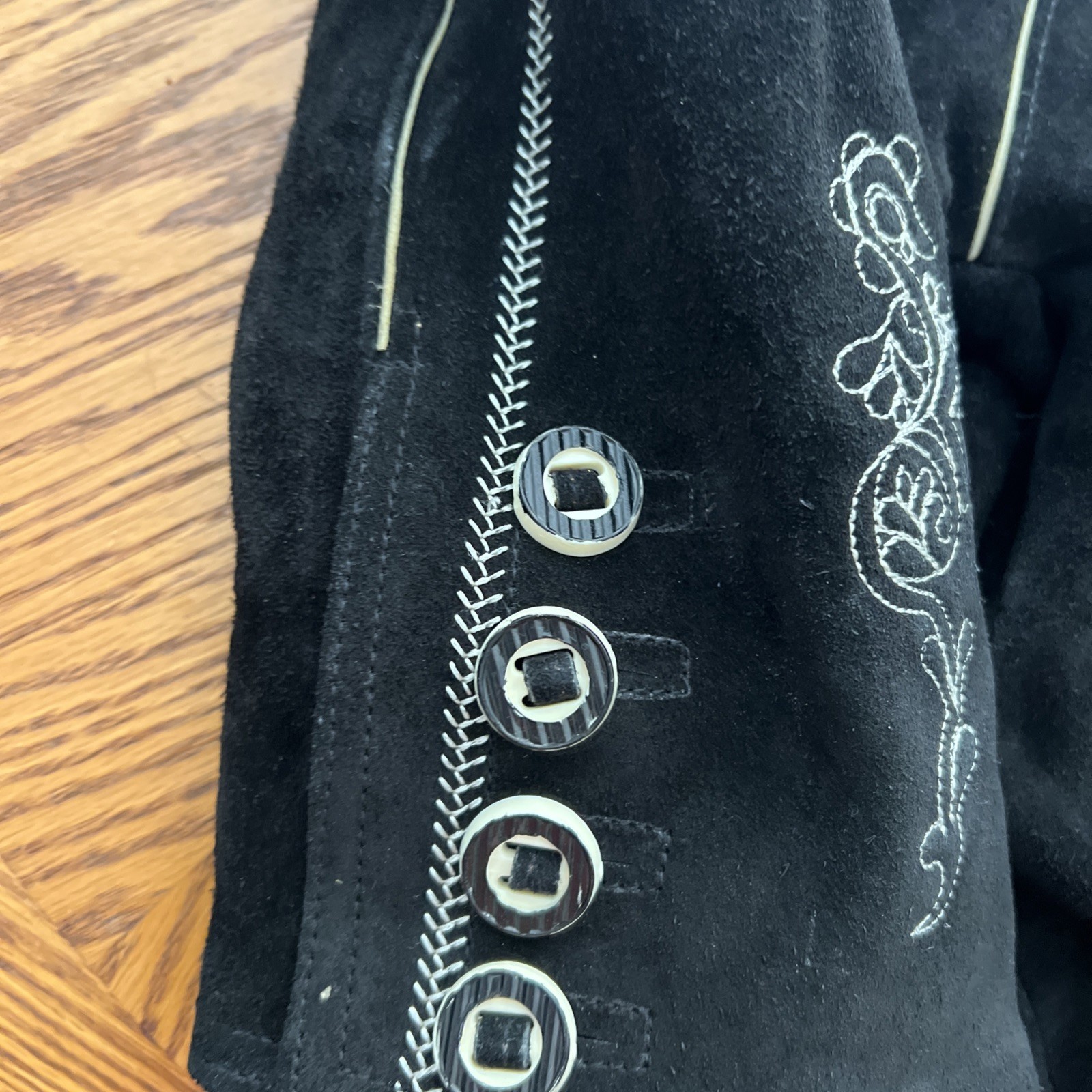 Men’s Genuine Leather Lederhosen Size 54 Black Bavarian Shorts And Suspenders