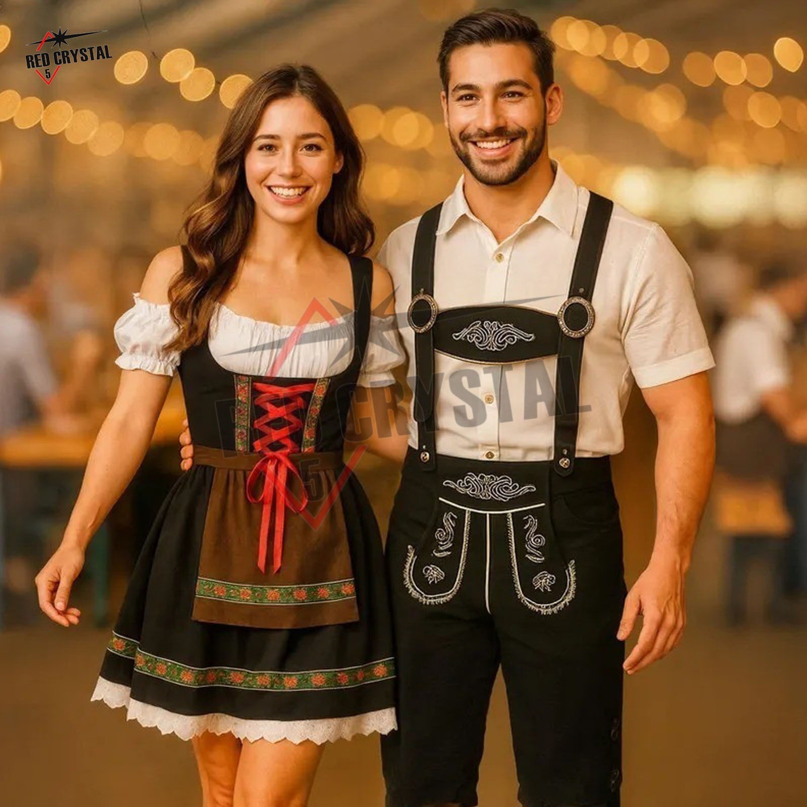 Bavarian Men Leiderhhosen Suspenders Pants, Oktoberfest Festival Cosplay Outfit,