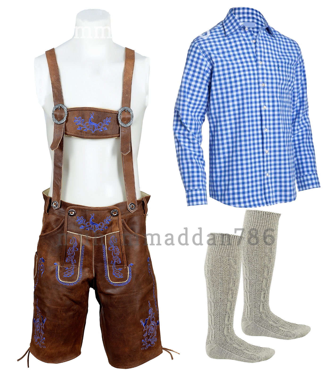 German Oktoberfest Lederhosen Set | Traditional hosen Outfit | Lederhosen Men