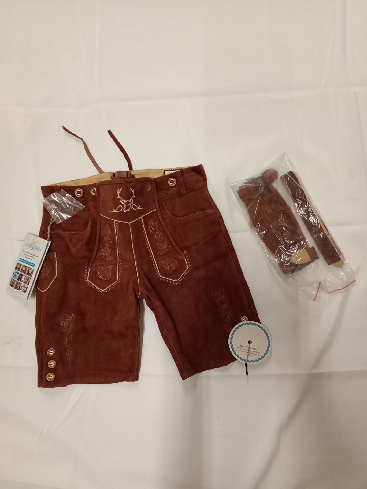 Bavaria Trachten Lederhosen Men’s Size 28 New