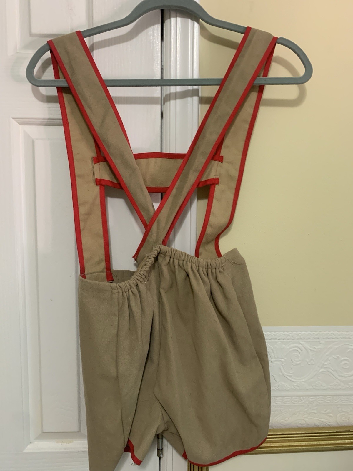 Vintage Folk Outfit Bavarian Style Vest and Suspenders Set Kids Medium