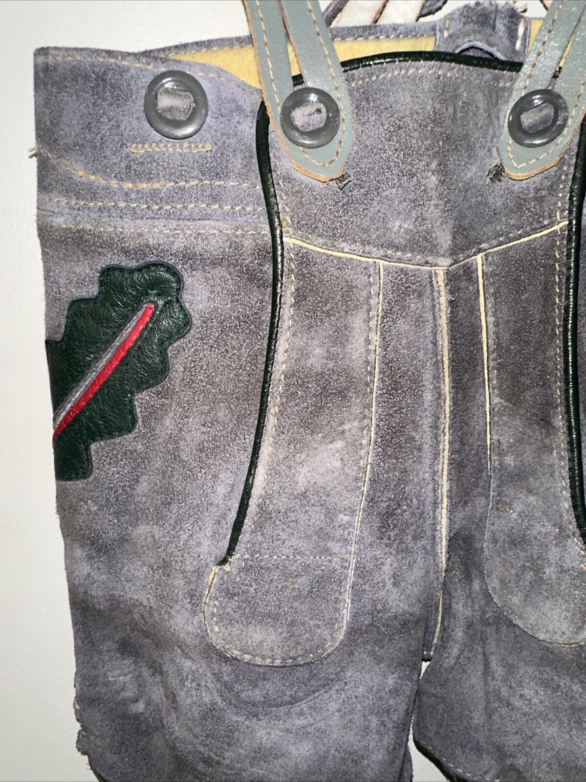 Vintage 1960s Bergfreund Boys Lederhosen Elk Leather German Shorts Sz 1 11″x9″