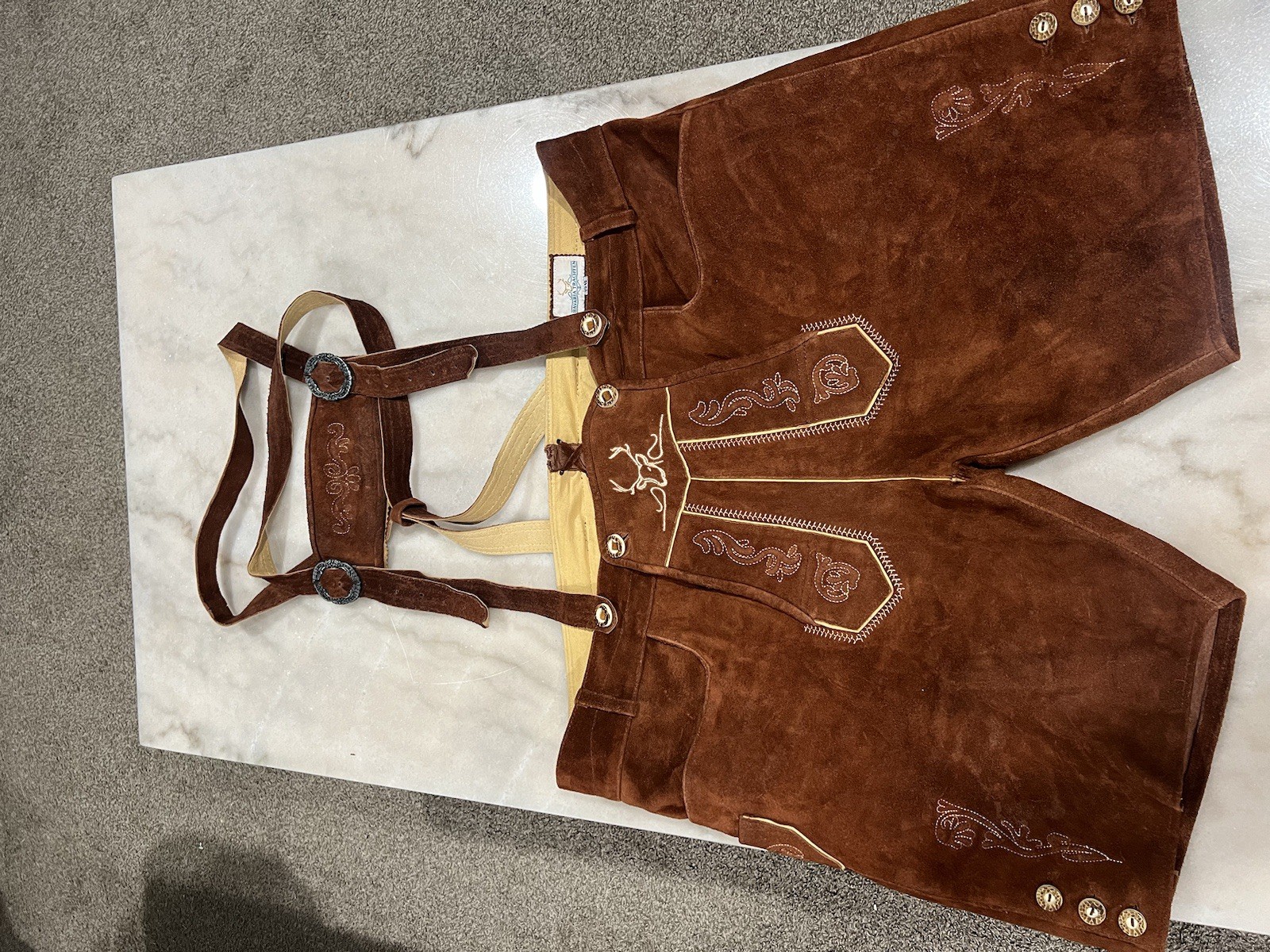 BAVARIA TRACHTEN Lederhosen Men – Genuine Leather Authentic German Oktoberfest