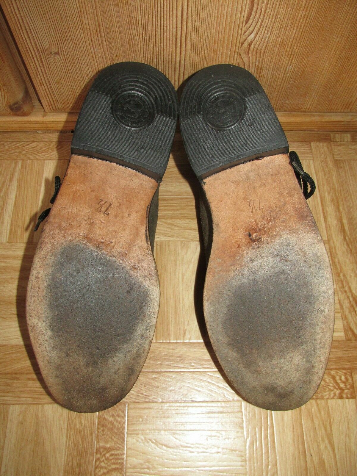 Vintage Haberstroh Suede Oatmeal Shoes Size 41.5 UK 7.5