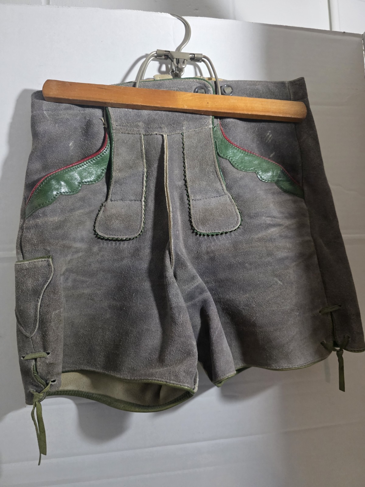 vintage authentic Lederhosen Suede Leather