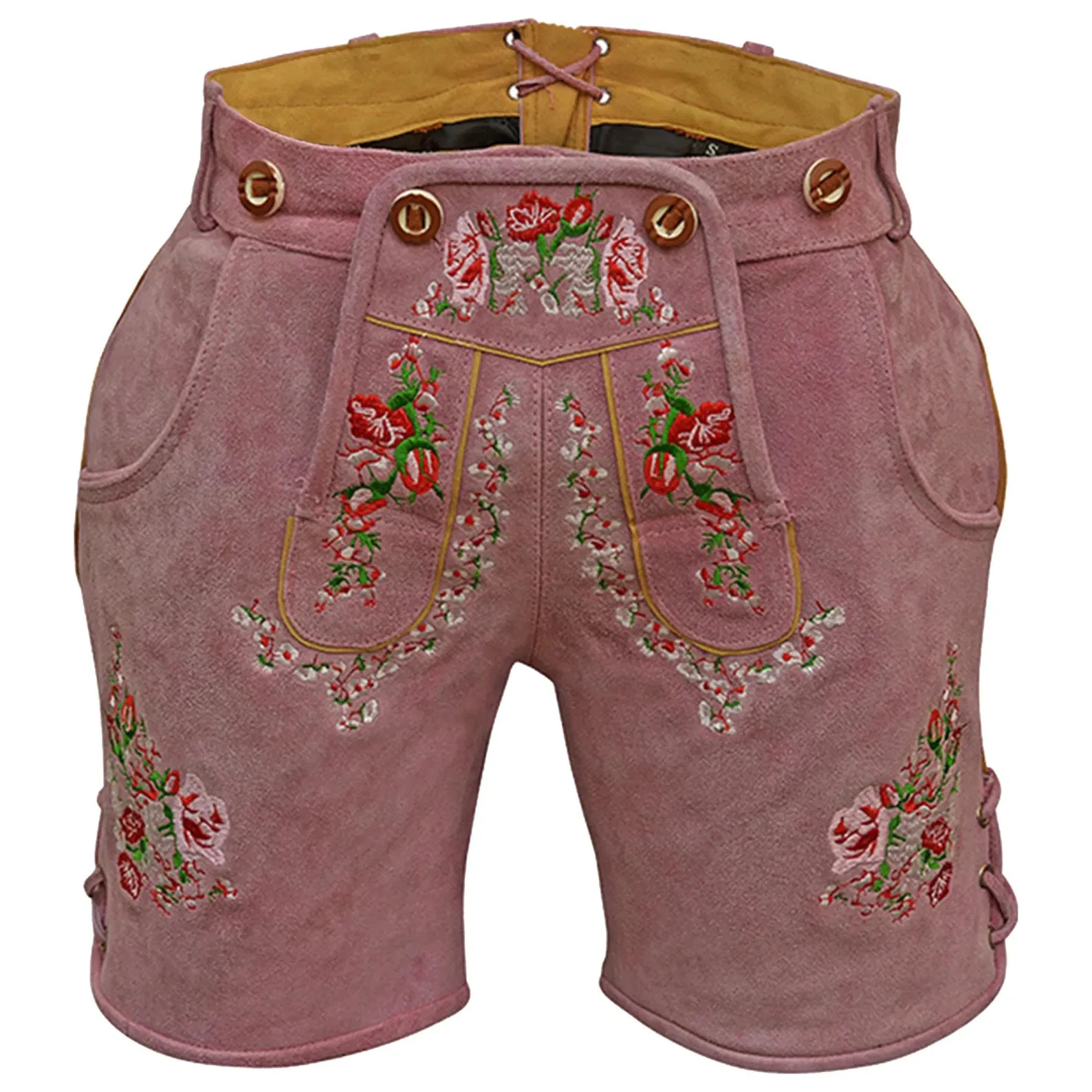 Womens Lederhosen Shorts Suede Leather | Oktoberfest Costume for Women | German
