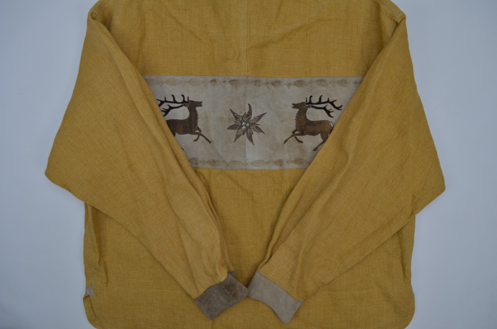 Vintage Meindl Traditional Bavarian Austrian Trachten Linen Shirt Size?