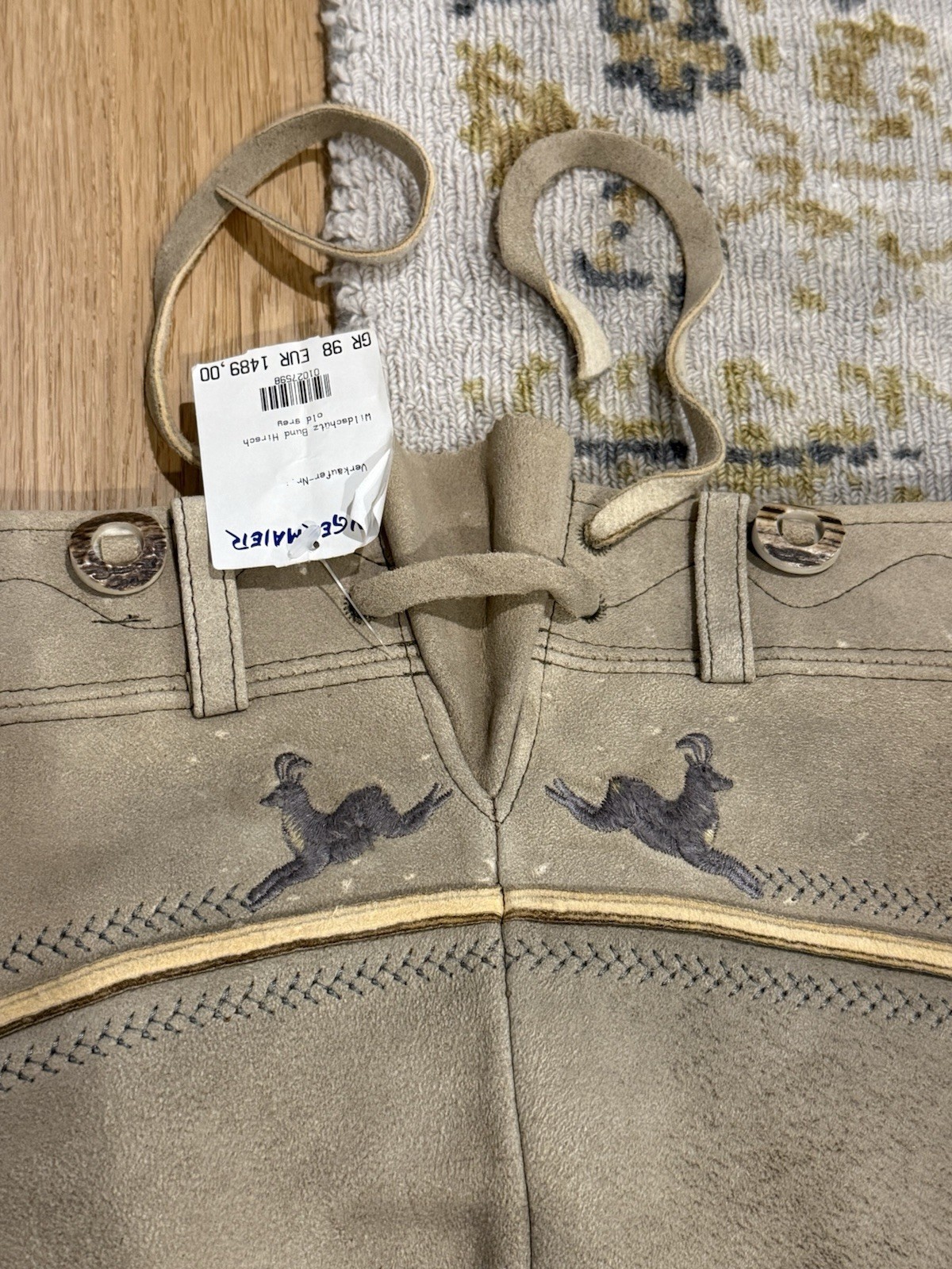 NWT Meindl Angermaier Men’s Lederhosen Trachten Brown Leather
