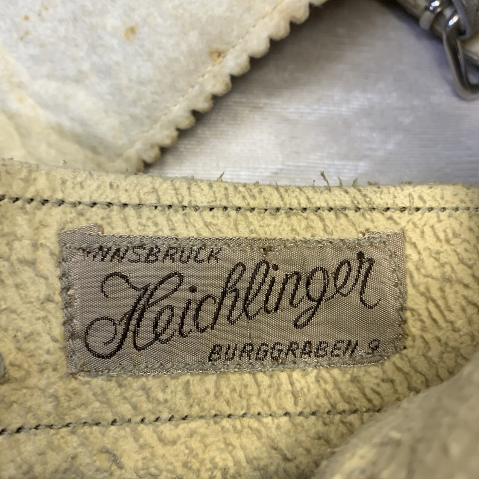 Vintage Austrian Lederhosen Heichlinger 32 Waist Suspenders Breast Plate