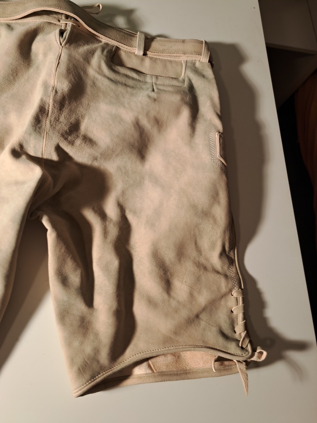 Stockerpoint Leather Pants Blonde Size 56 XXXXL New Edgar Korn Spotted Metal Buckle