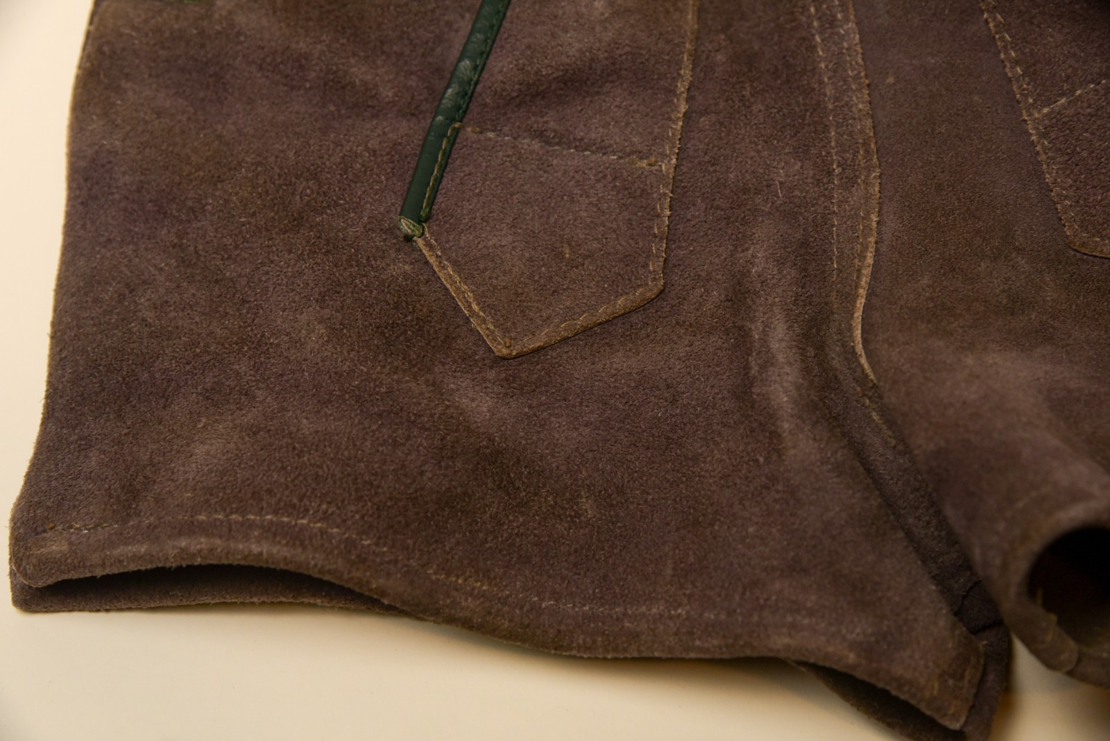 Vintage German Boys Lederhosen Suede Leather Shorts Suspenders Bavarian 1960s