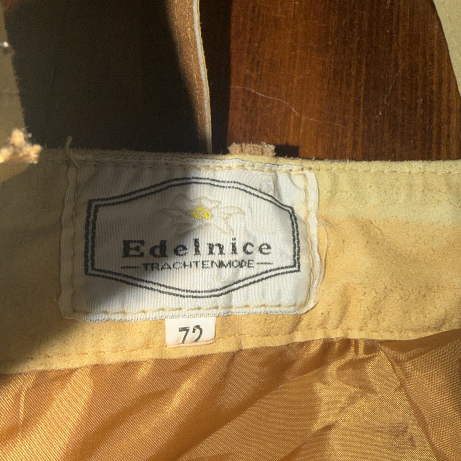 Edelnice Trachtenmode Size 72 Brown Suede Leather Lederhosen Bavarian Shorts