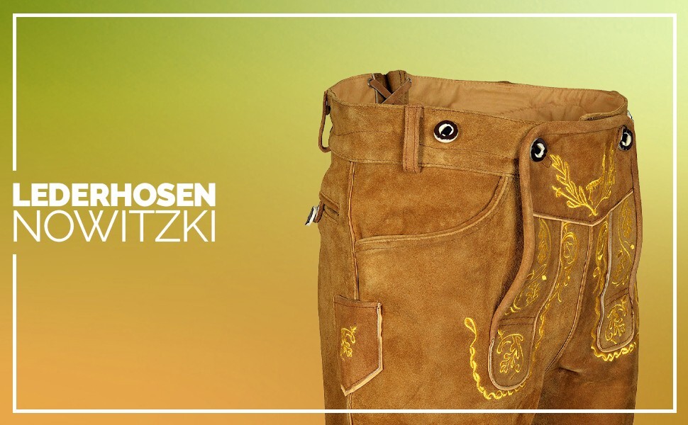 Mens Suede Leather Lederhosen Nowitzki Oktoberfest Bavarian Men Trachten Outfit