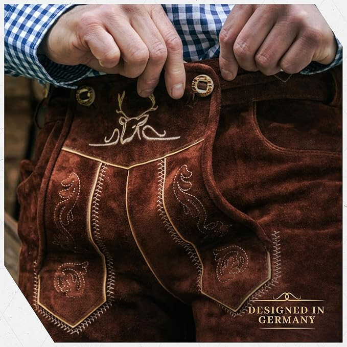 BAVARIA TRACHTEN Lederhosen Men – Genuine Leather Auth German Lederhosen US 30