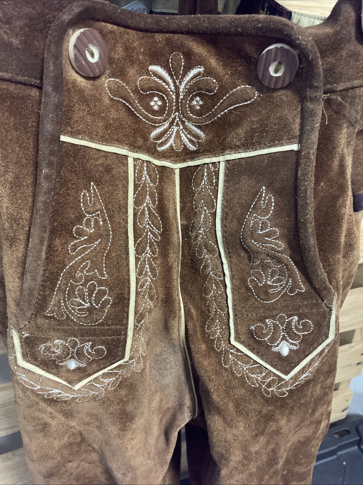 Oktoberzauber Lederhosen XL Leather Shorts German Oktoberfest Beerfest KG JD