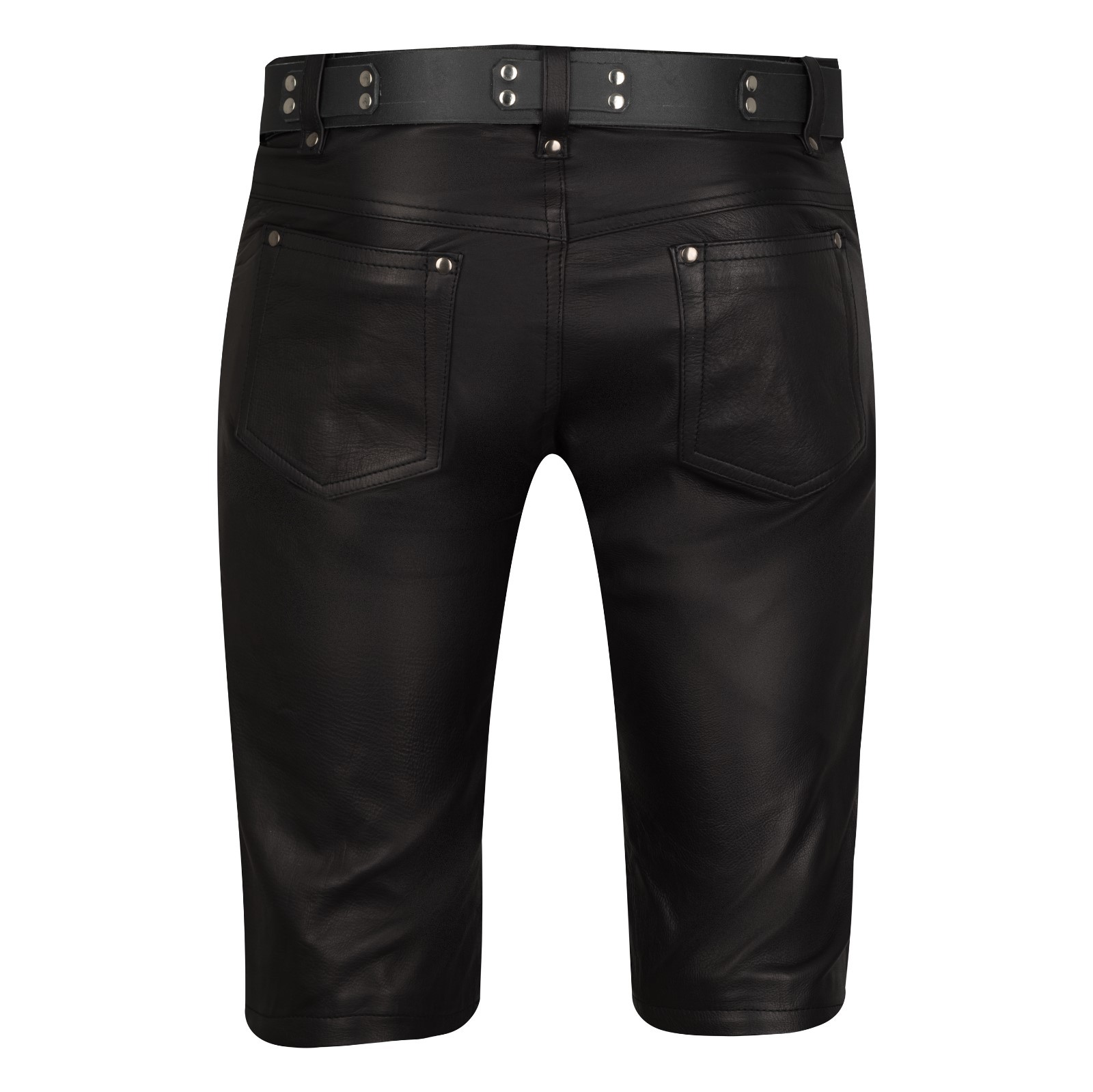 Leder SHORTS schwarz Bermudashorts Lederhose kurz leather pants shorts black