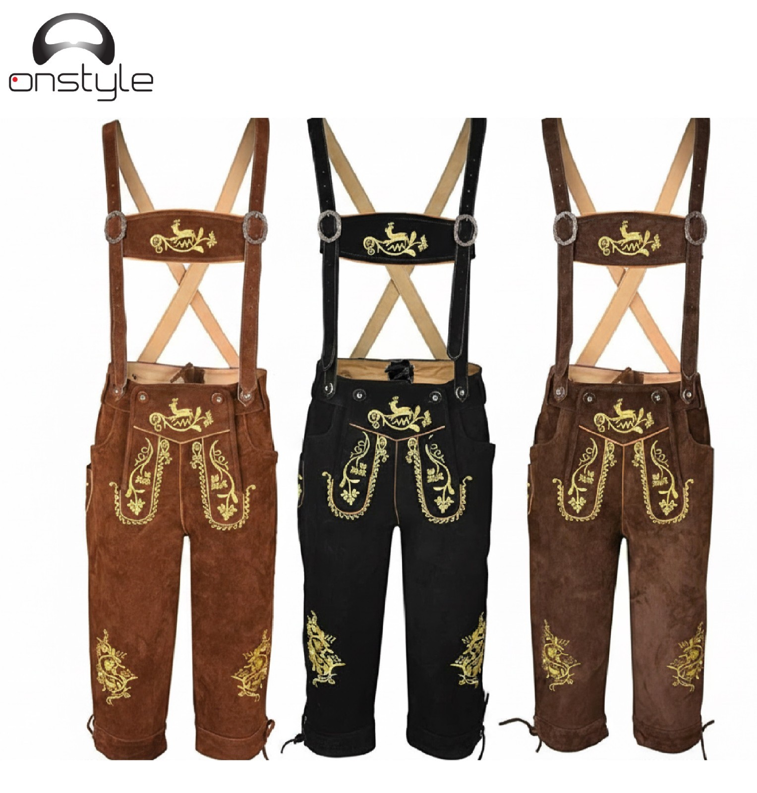 Premium Lederhosen Shorts -Men’s Bavarian Lederhosen Shorts – Traditional German