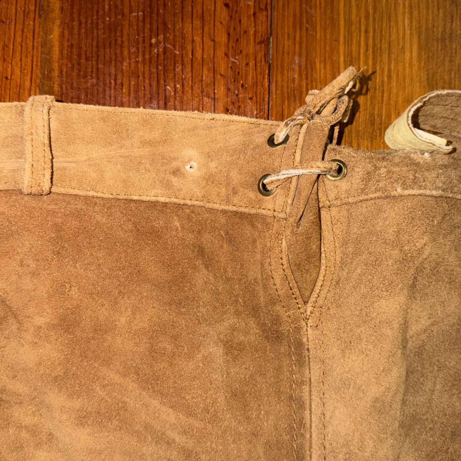 Edelnice Trachtenmode Size 72 Brown Suede Leather Lederhosen Bavarian Shorts
