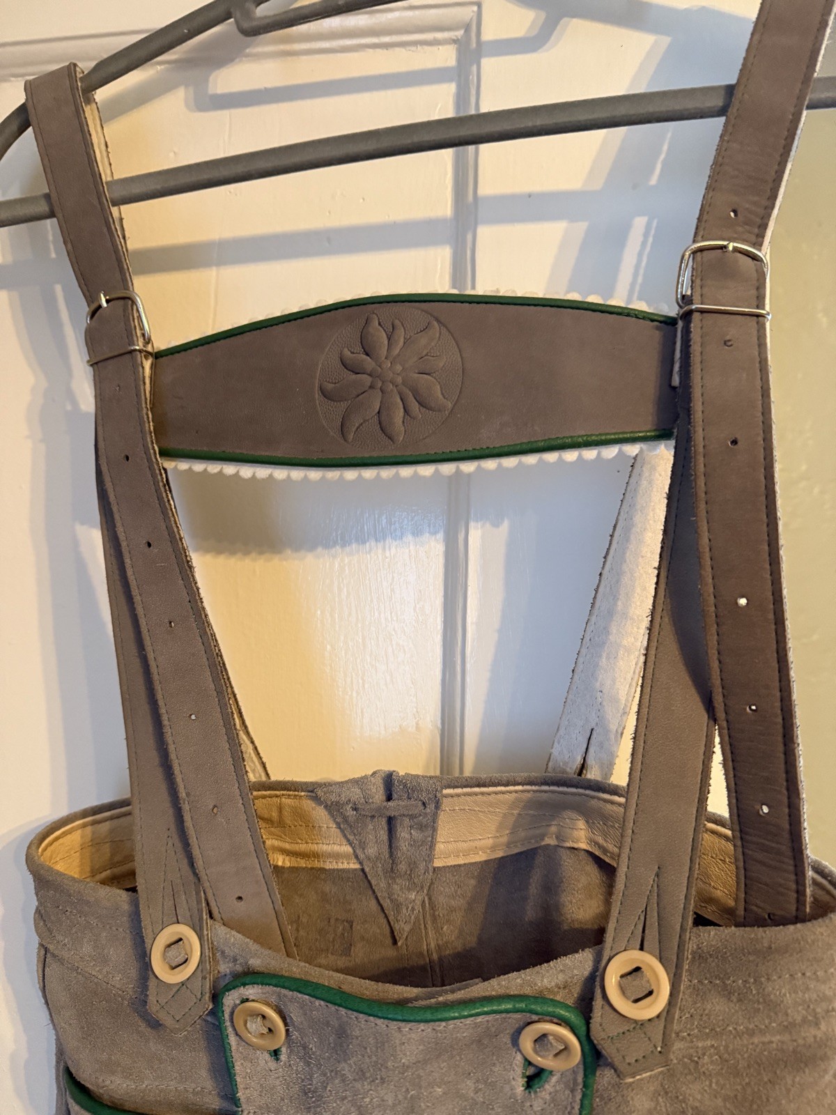 Men’s Authentic Vintage Lederhosen Oktoberfest Suede Leather