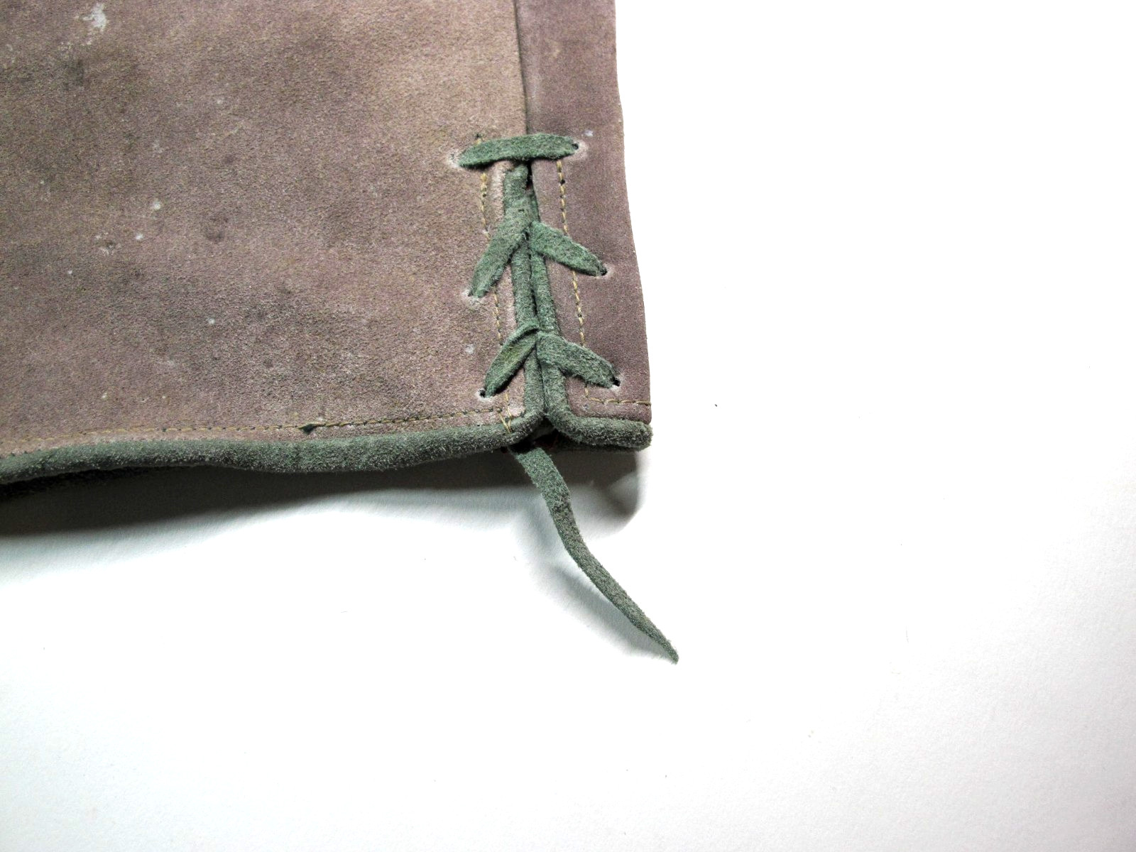 Vintage German Lederhosen Men`s Shorts Gray Suede Leather OctoberFest Folk
