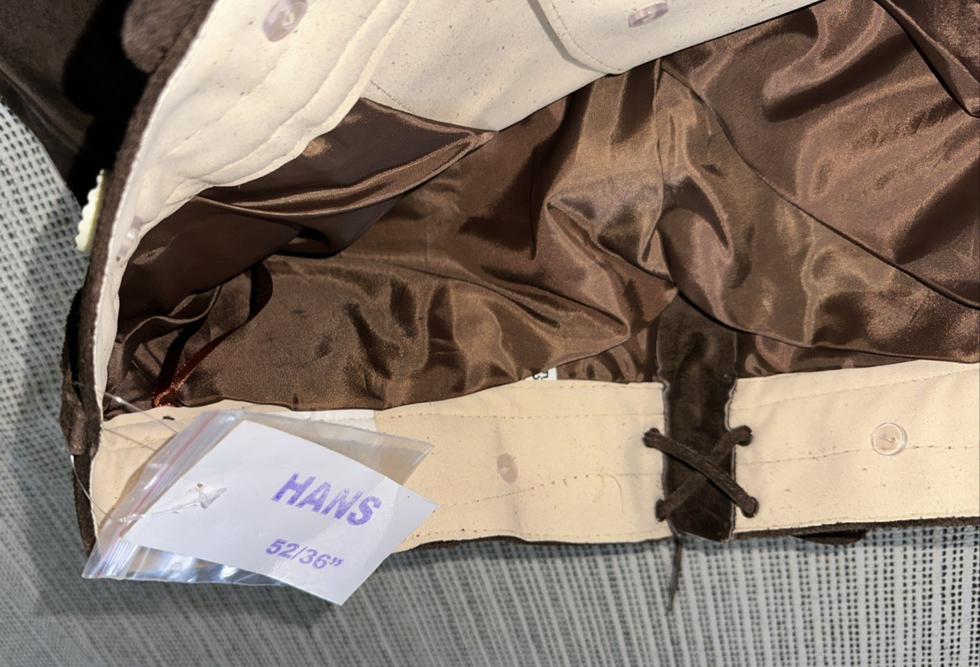 Lederhosen4U Brown Suede German Lederhosen Hans Size 52 New