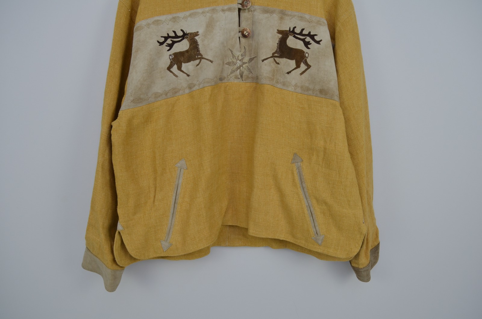 Vintage Meindl Traditional Bavarian Austrian Trachten Linen Shirt Size?