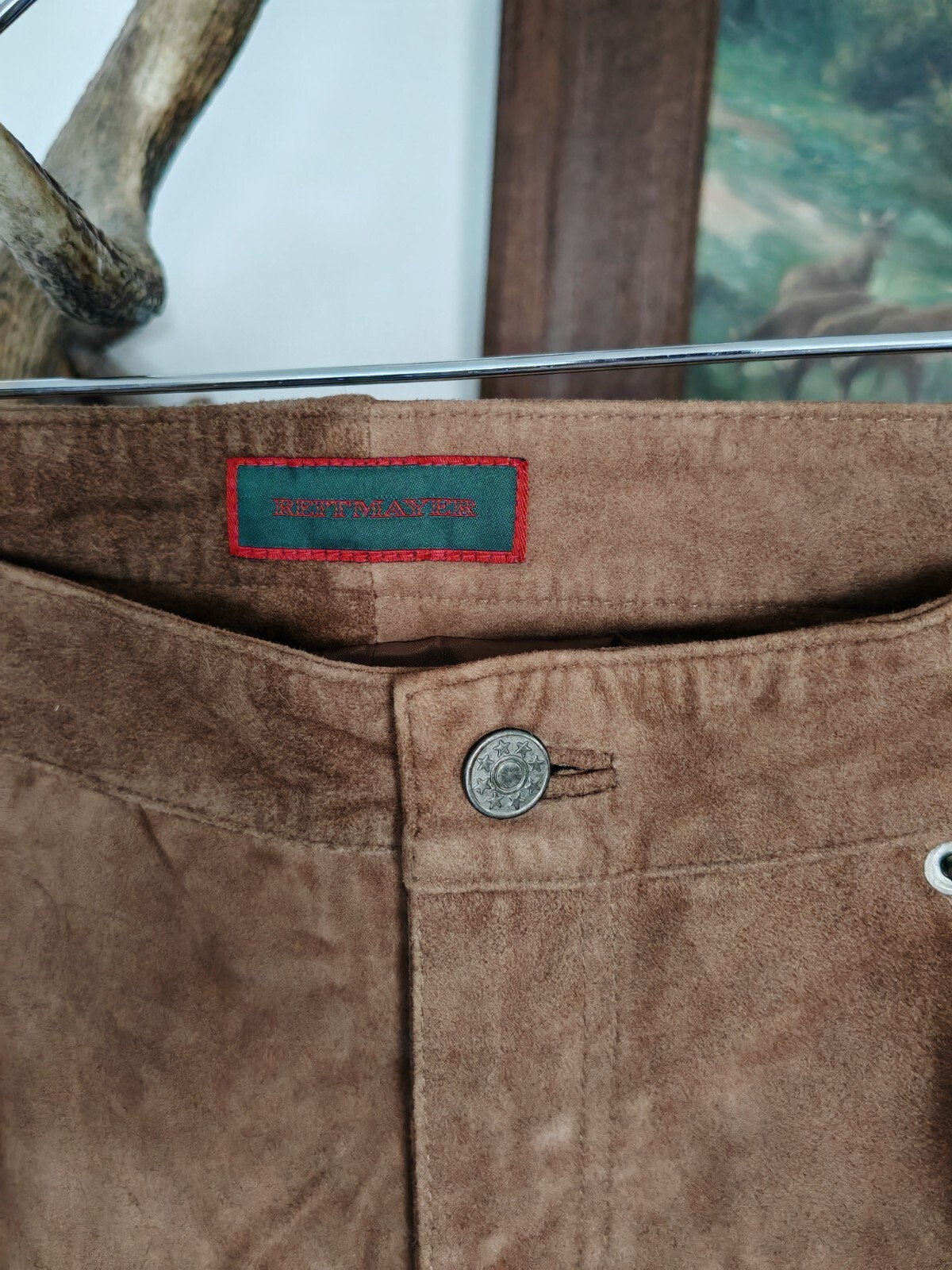 Reitmayer Mens Leather Trousers 48-50 Goat Suede