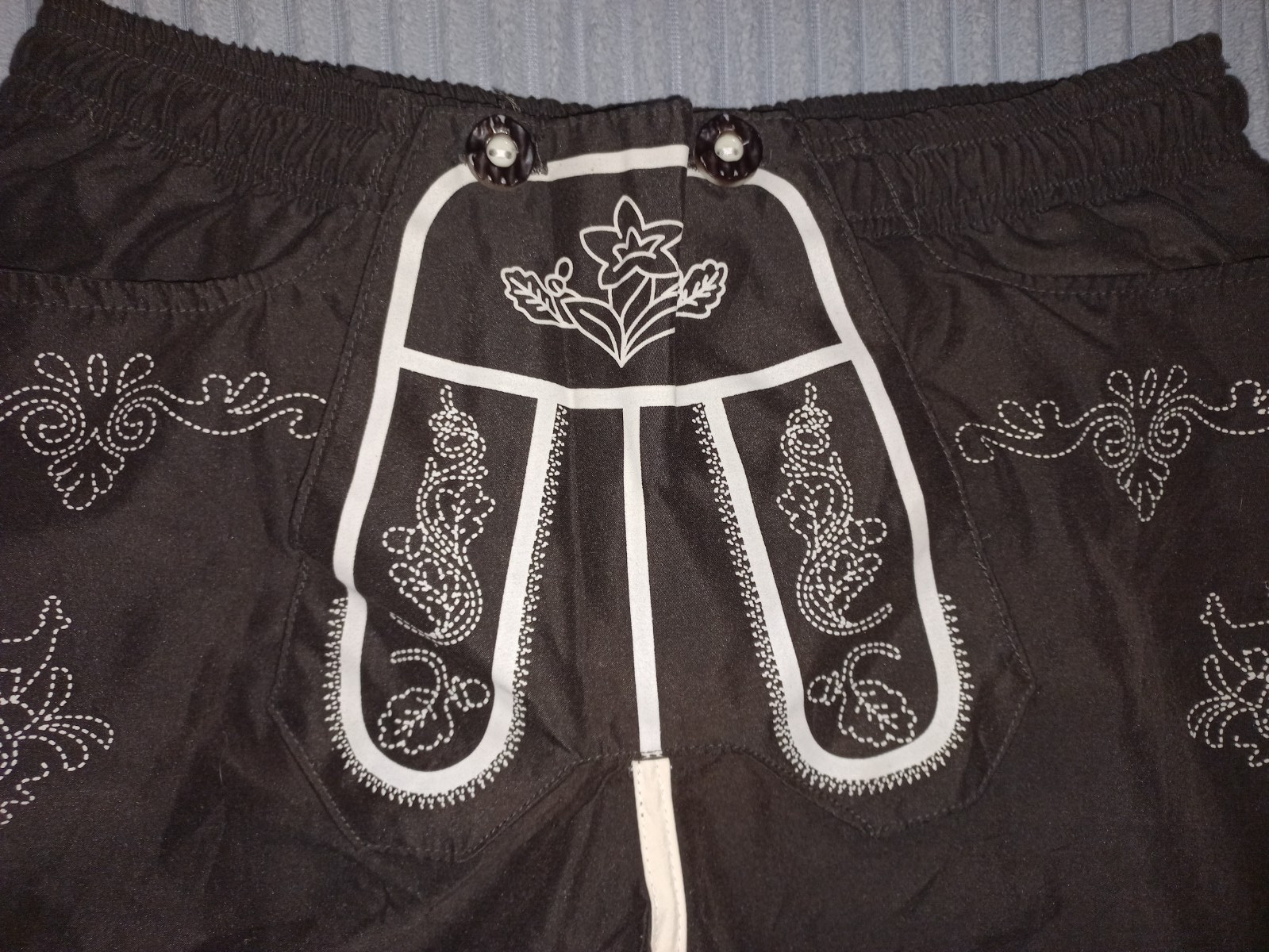 Mountain De Luxe Traditional Lederhosen Trachten shorts pants (Size M)