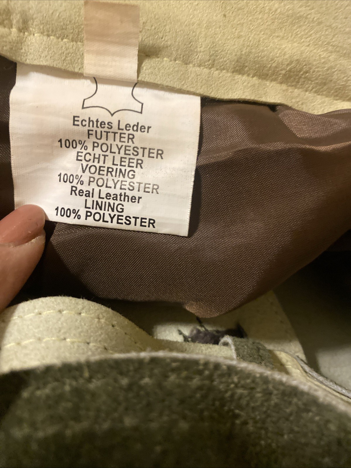 VINTAGE Echtes LEDER Fitter MENS GRAY SUEDE Real LEATHER Size 44