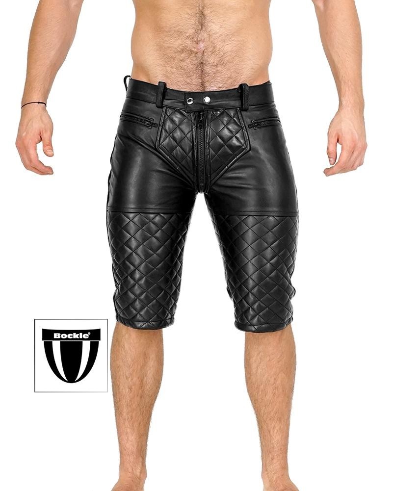 Bockle ® 5 gay zip shorts leather pants full zip