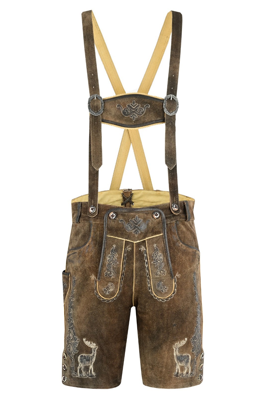 Authentic Bavarian Lederhosen Oktoberfest Costume Suede Lederhosen German Outfit