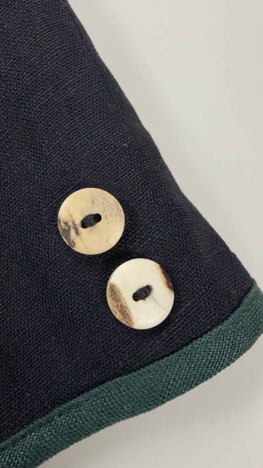 Respo Pure Linen Trachten Jacket Horn Buttons Austria Vintage Men 48 L