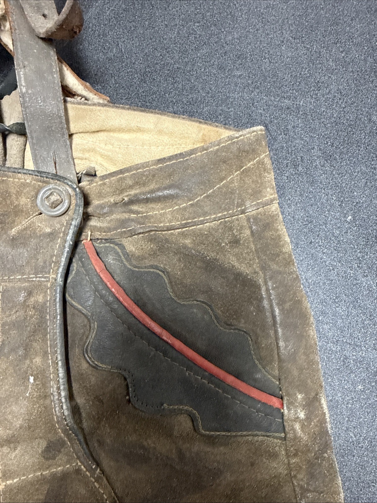 Vintage Leather Kids Lederhosen German Suede Bavarian Austrian