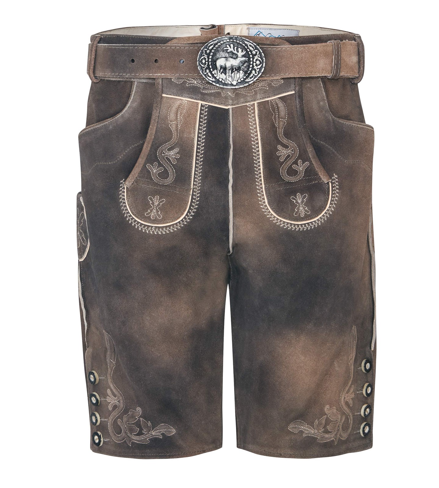 Men’s Vintage Lederhosen Styria Short Traditional Lederhosen Antique Taupe incl…