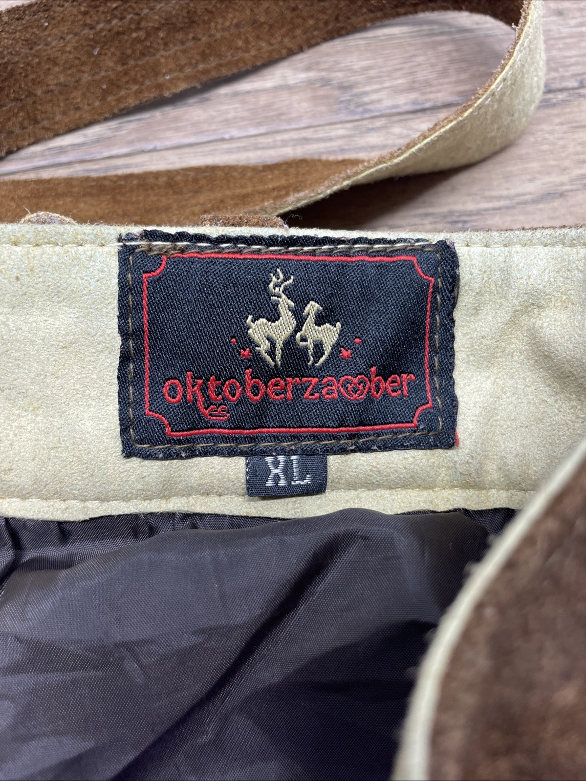 Oktoberzauber Lederhosen XL Leather Shorts German Oktoberfest Beerfest KG JD