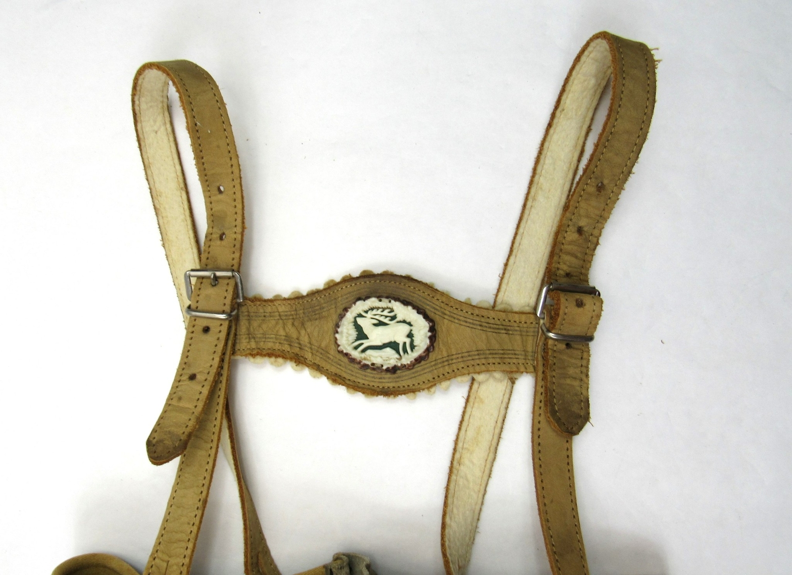 Vintage German Bavarian Lederhosen Leather Suede + Anton Pichler Hat Graz Fedora