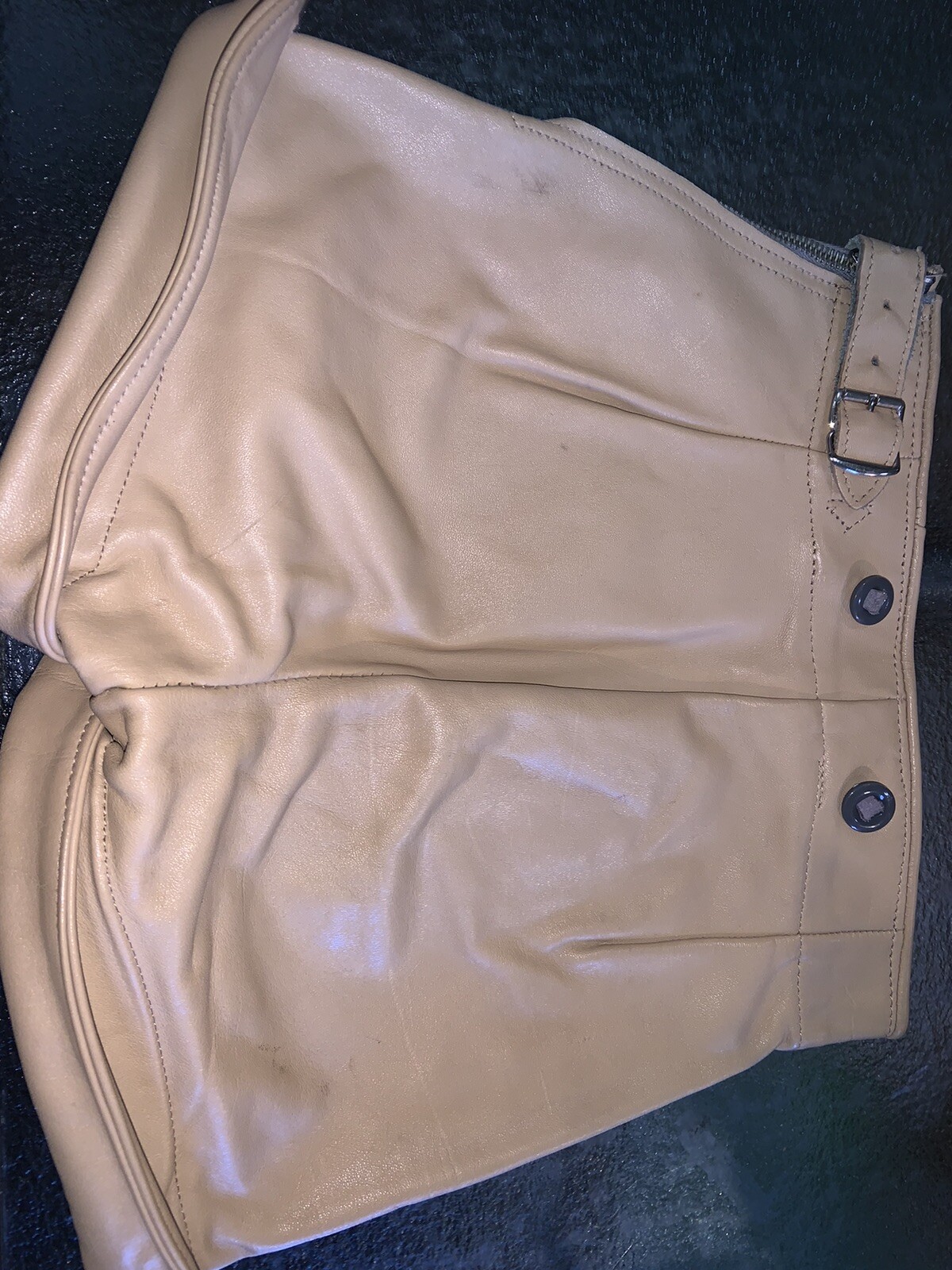 VTG 60s German Lederhosen Child Shorts SOFT Leather Oktoberfest Heart Pockets