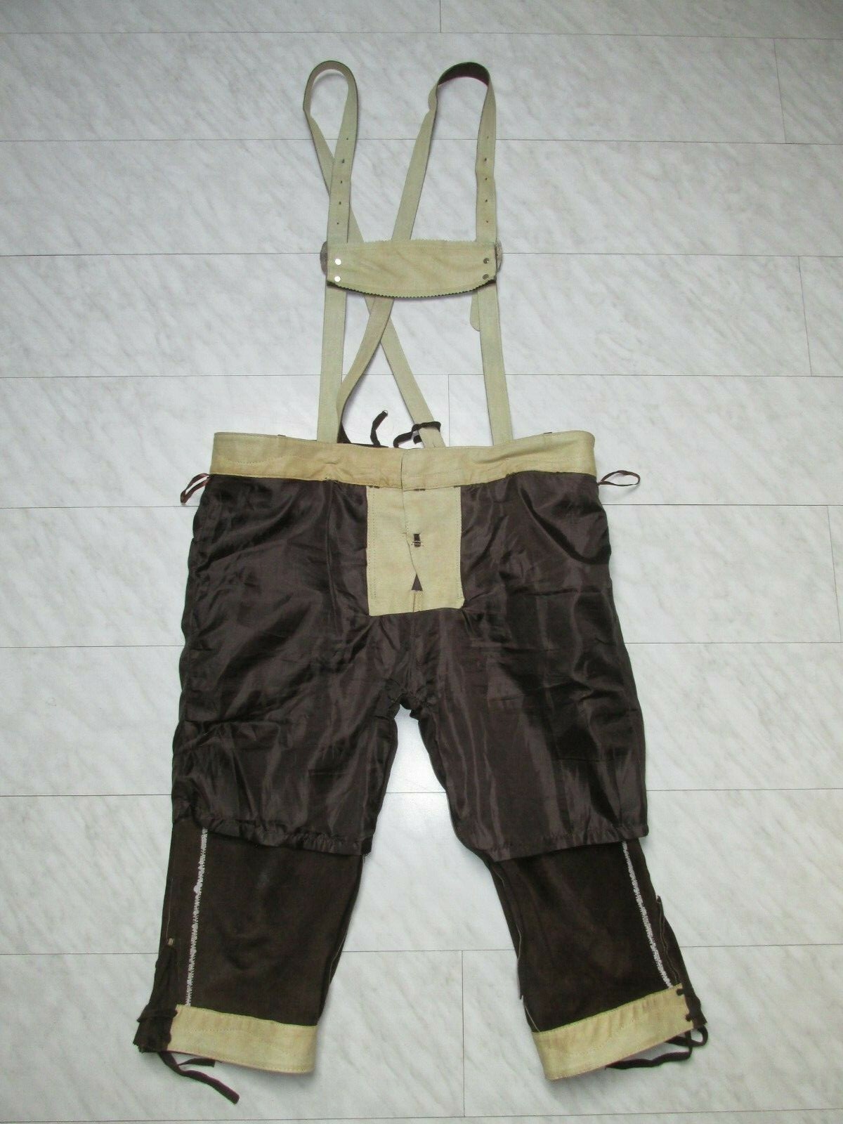 80s Knee High Leather Pants with V Straps Gay Size 58 Inside Smooth Leather/PL Very Soft