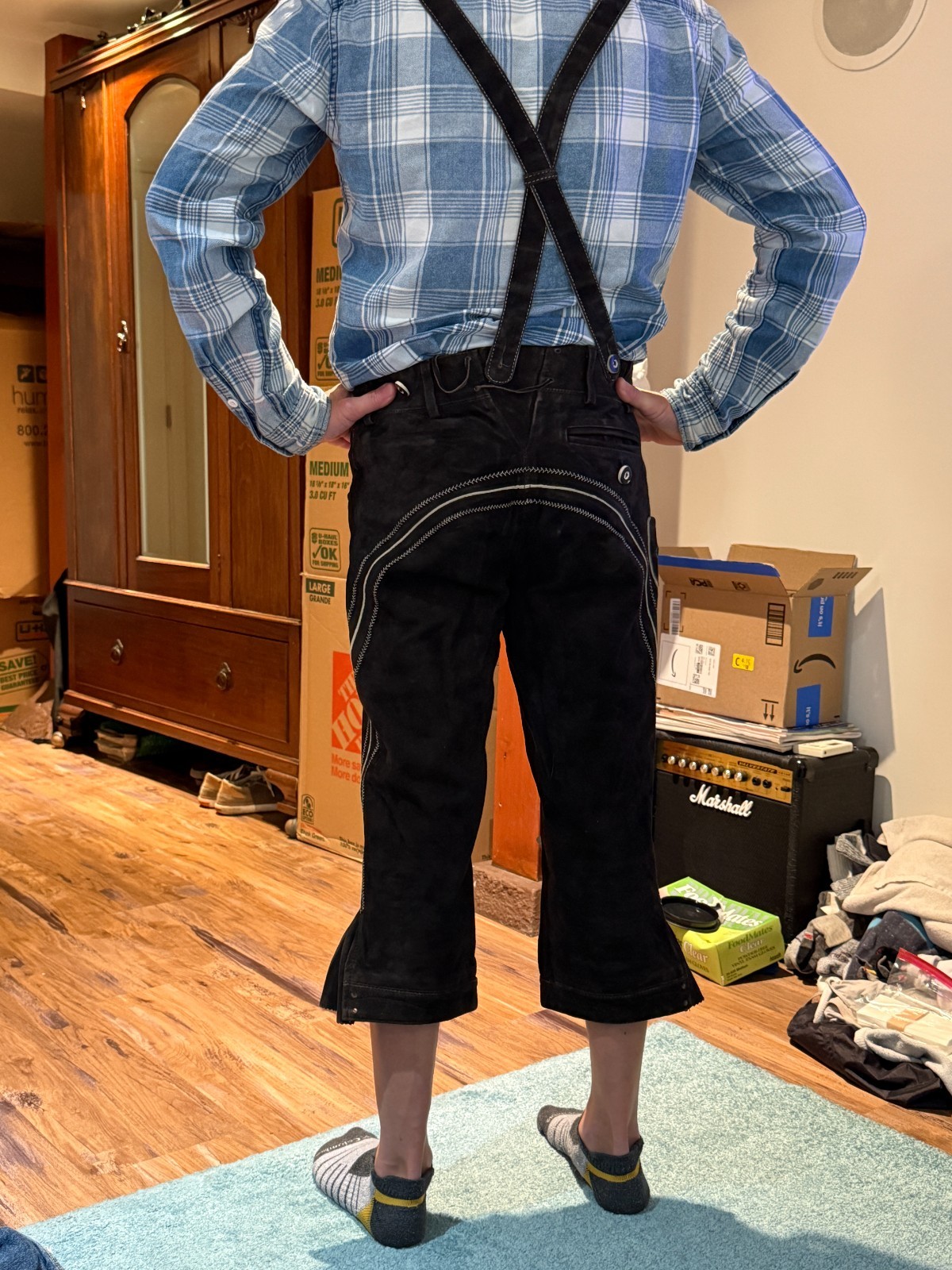 Genuine Leather Austrian Lederhosen (Bundhosen style) size 44