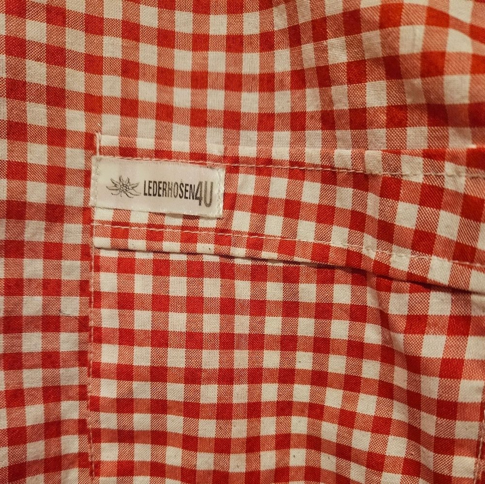 Lederhosen4u Authentic Men’s Bavarian Shirt Traditional Red Check